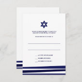 Tallit Bar Mitzvah UAWG RSVP Karte (Vorne/Hinten)