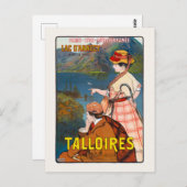 Talloire. Lac D'annecy Vintage Poster 1910 Postkarte (Vorne/Hinten)