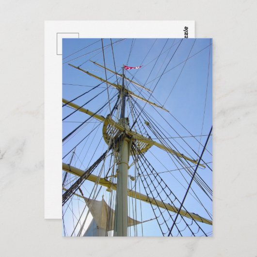Tallschiff-Rigging Postkarte (Vorne/Hinten)
