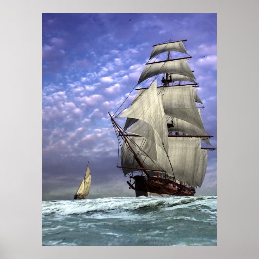 Tallschiff und Ketch Poster (Vorne)