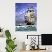 Tallschiff und Ketch Poster (Heimbüro)