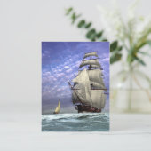 Tallschiff und Ketch Postkarte (Stehend Vorderseite)