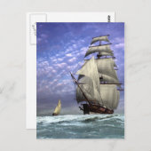 Tallschiff und Ketch Postkarte (Vorne/Hinten)