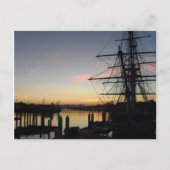Tallship bei Sunrise Postkarte (Vorderseite)