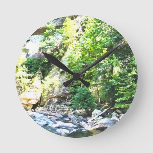 Talluah Gorge Runde Wanduhr (Vorderseite)