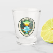 Tallulah Gorge Staat Park Georgia Abzeichen Schnapsglas (Vorderseite)