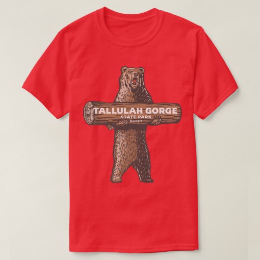 Tallulah Gorge Staat Park Georgia GA Bear Vacation T-Shirt (Design vorne)