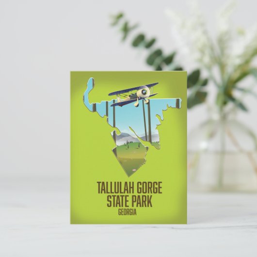 Tallulah Gorge Staat Park Karte (Stehend Vorderseite)