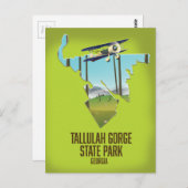 Tallulah Gorge Staat Park Karte (Vorne/Hinten)