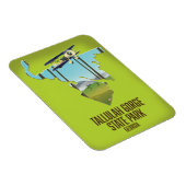 Tallulah Gorge Staat Park Karte Magnet (Rechte Seite)