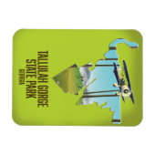 Tallulah Gorge Staat Park Karte Magnet (Horizontal)