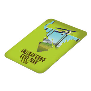 Tallulah Gorge Staat Park Karte Magnet