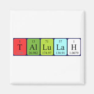 Tallulah periodic table name magnet