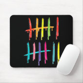 Tally Marks 6 7 Numbers Funny Six Seven 67 Meme Ge Mousepad (Mit Mouse)