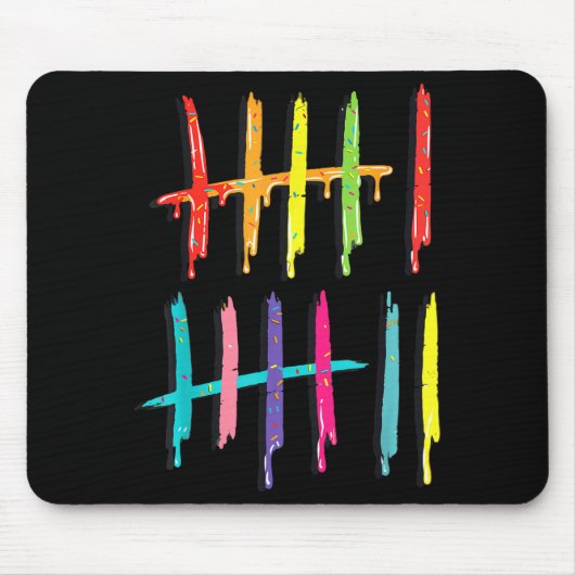 Tally Marks 6 7 Numbers Funny Six Seven 67 Meme Ge Mousepad (Vorne)