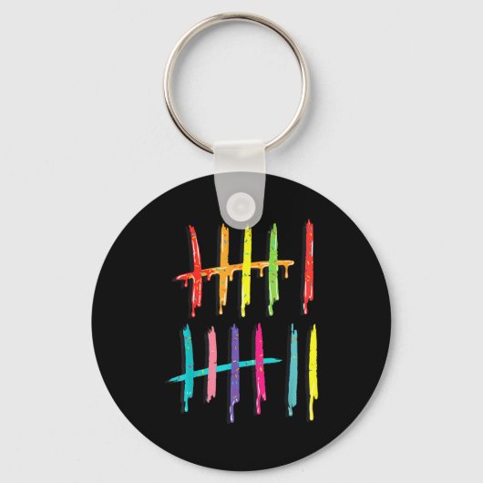 Tally Marks 6 7 Numbers Funny Six Seven 67 Meme Ge Schlüsselanhänger (Vorderseite)