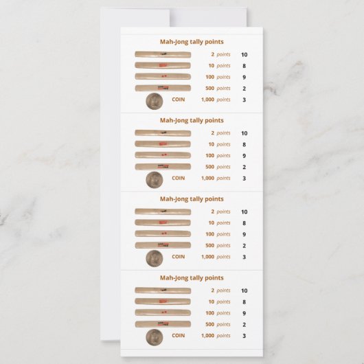 Tally Milliamperestunde-Jong zeigt Karte - 1 (mit (Vorderseite)