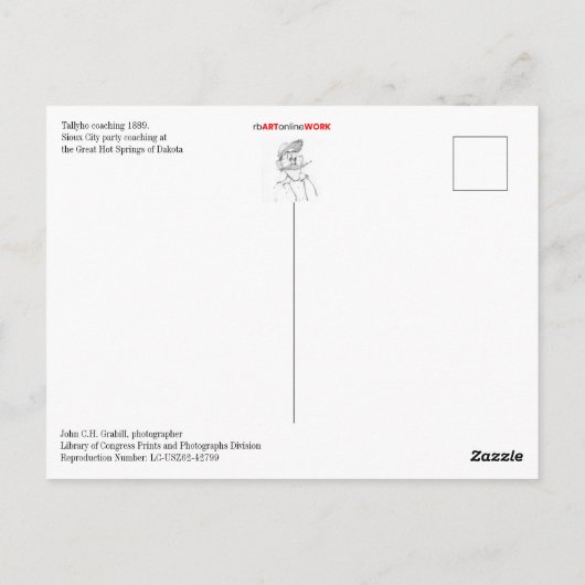 Tallyho Coachen Postkarte (Rückseite)