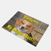 Tallyho mein Beagle-Hintern! Mürrischer Beagle Fußmatte (Schrägansicht)