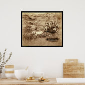 Tallyho Stagecoach Sioux City SD 1889 Poster (Küche)