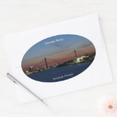 Talmadge Bridge-Aufkleber Ovaler Aufkleber (Umschlag)