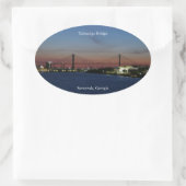 Talmadge Bridge-Aufkleber Ovaler Aufkleber (Tasche)