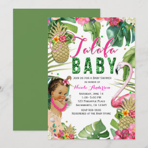Talofa Tropical Florale Vintage-Baby-Party Einladung