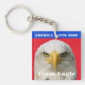 Talons Up! 1776–2026 Eagle • Double-Sided Pride Schlüsselanhänger (Vorderseite)