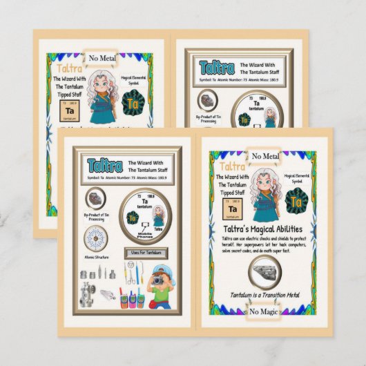 Taltra Wizard - Tantalum-Element Postkarte (Vorne/Hinten)
