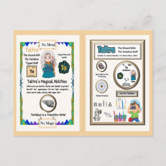 Taltra Wizard - Tantalum-Element Postkarte (Rückseite)