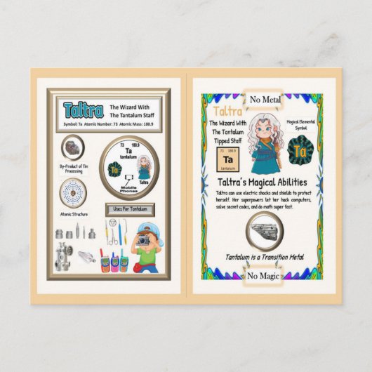 Taltra Wizard - Tantalum-Element Postkarte (Vorderseite)