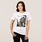 Talüberblick – Das Schloss auf dem Hügel Tri-Blend Shirt (Vorderseite voll)
