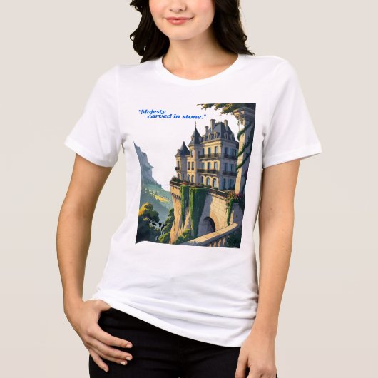 Talüberblick – Das Schloss auf dem Hügel Tri-Blend Shirt (Vorderseite)