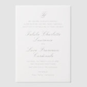 Talula Elegant Wedding Pergament Einladungen (Vorderseite)