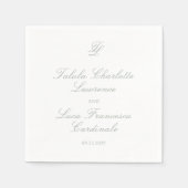 Talula Sage Green Elegant Wedding Serviette (Vorderseite)