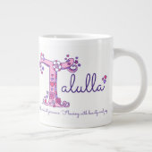 Talulla individuelle Name bedeutet rosa Jumbo-Tasse (Rechts)