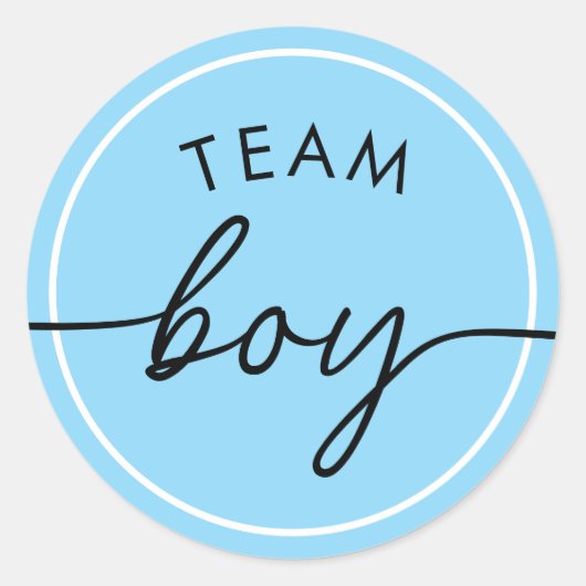 Tam Boy Gender Reveal Voting Runder Aufkleber (Vorderseite)