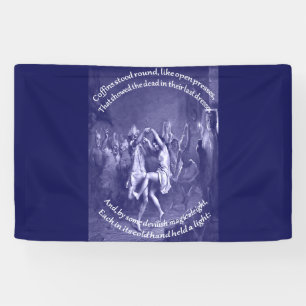 Tam O Shanter Burns Nacht Zitat in Blau Banner