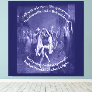 Tam O Shanter Burns Nacht Zitat in Blau Leinwanddruck