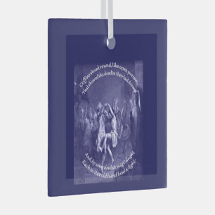 Tam O Shanter Burns Nacht Zitat In Blau Ornament Aus Glas