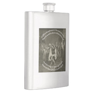 Tam O Shanter Burns Nacht Zitat in Grau Flachmann