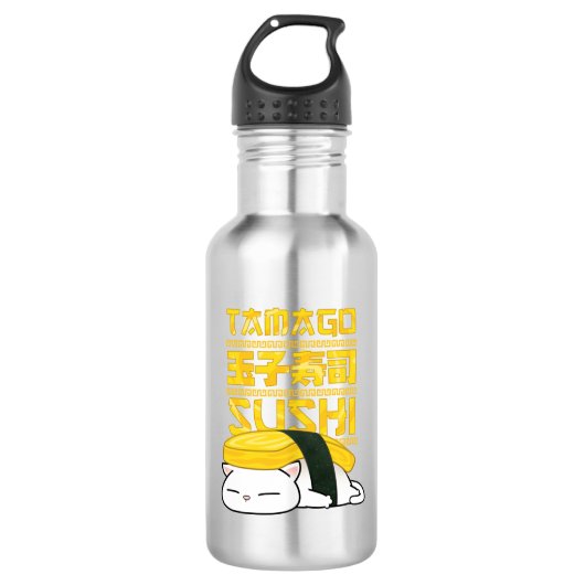Tamago Sushi Cat Edelstahlflasche (Vorderseite)