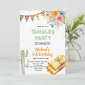 Tamale birthday party invitation einladung (Stehend Vorderseite)