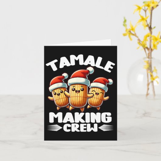 Tamale Crew Mexikanische Lebensmittelfamilie in Üb Karte (Gelbe Blume)