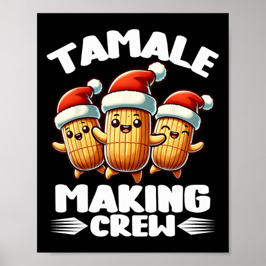 Tamale Crew Mexikanische Lebensmittelfamilie in Üb Poster (Vorne)