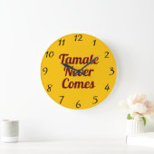 Tamale kommt nie zur Wall Clock Große Wanduhr (Zuhause)