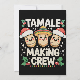 Tamale-Machende-Crew Weihnachtszeit Mexikanisches Einladung