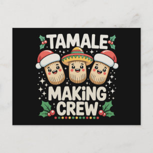 Tamale-Machende-Mannschaft Weihnachtszeit Mexikani Einladungspostkarte