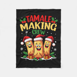 Tamale Making Crew Funny mexikanische Weihnachtsfe Fleecedecke