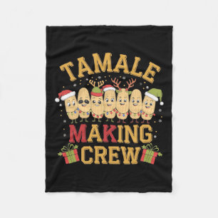 Tamale Making Crew Funny mexikanische Weihnachtsfe Fleecedecke